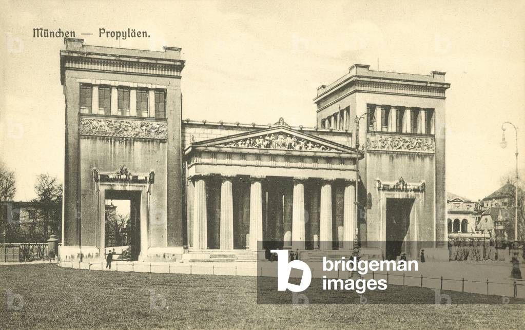 Munich, Propylaen (b/w photo)