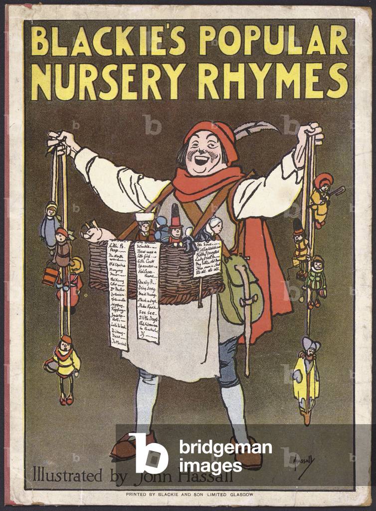 Cover illustration for Blackie's Popular Nursery Rhymes (colour litho)