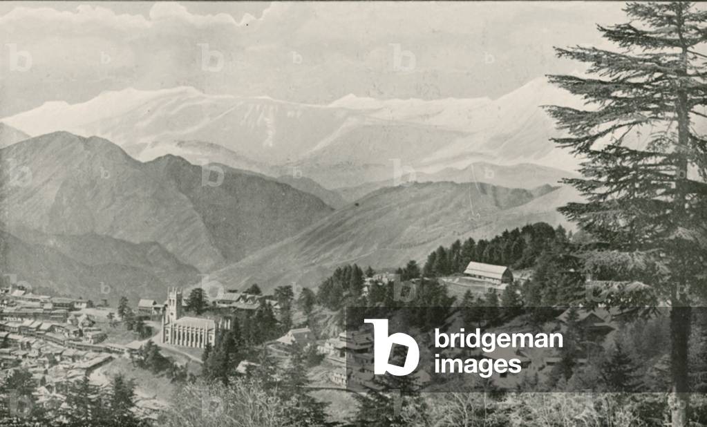 View of Simla, The Summer-Headquarters of the Indian Government (litho)