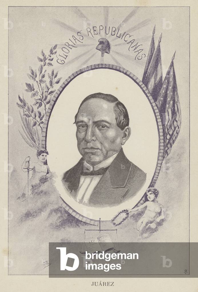 Benito Juarez, Mexican lawyer and politician (litho)