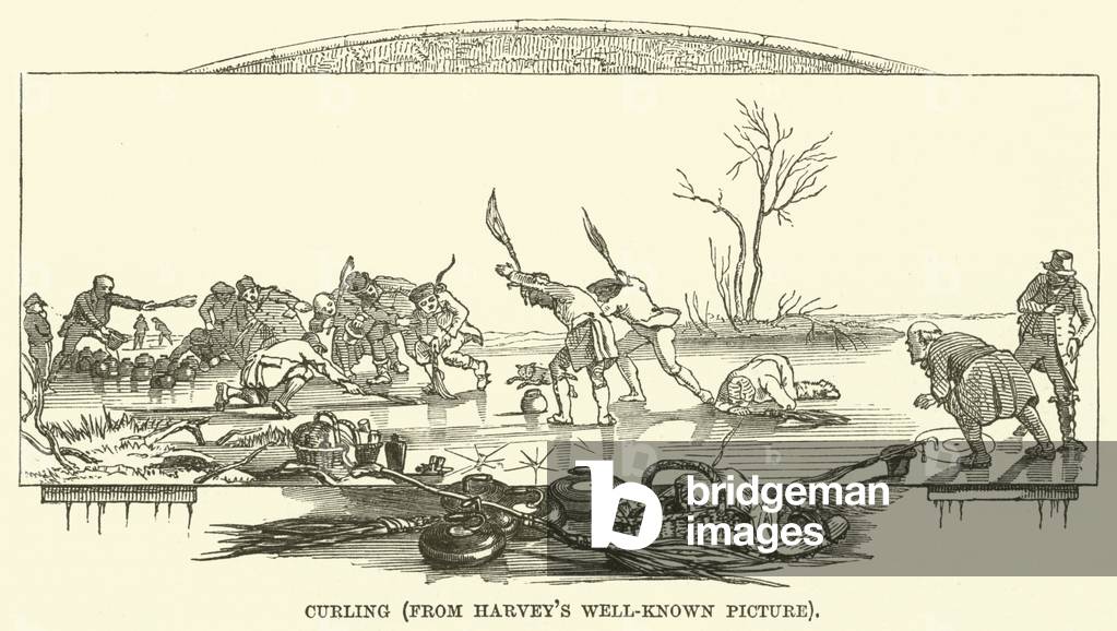 Curling, from Harvey's well-known picture (engraving)