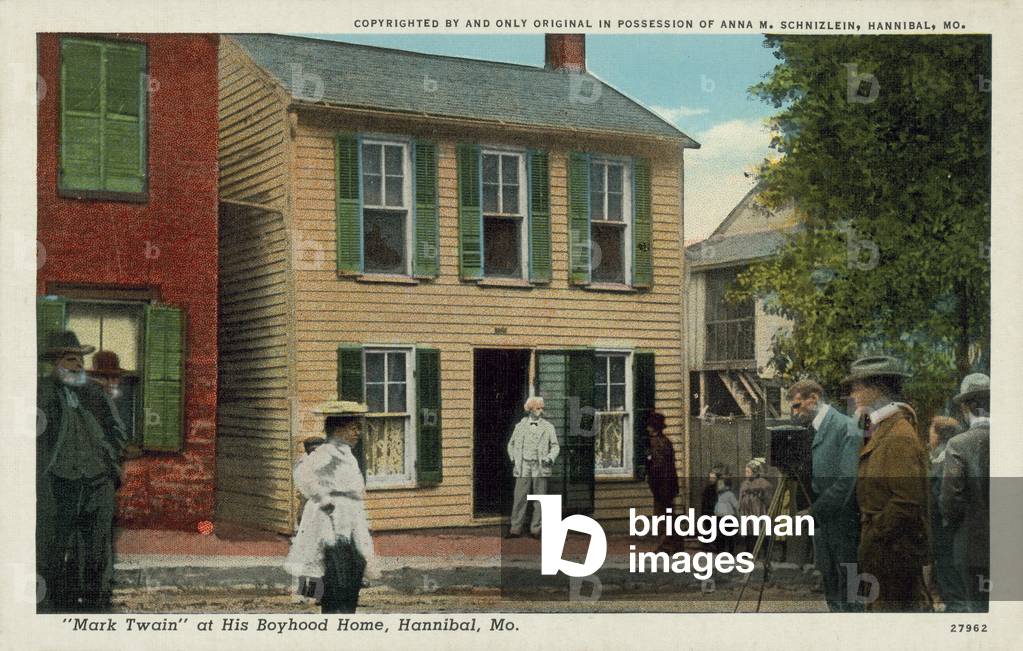 Mark Twain's boyhood home, Hannibal, Missouri (colour photo)