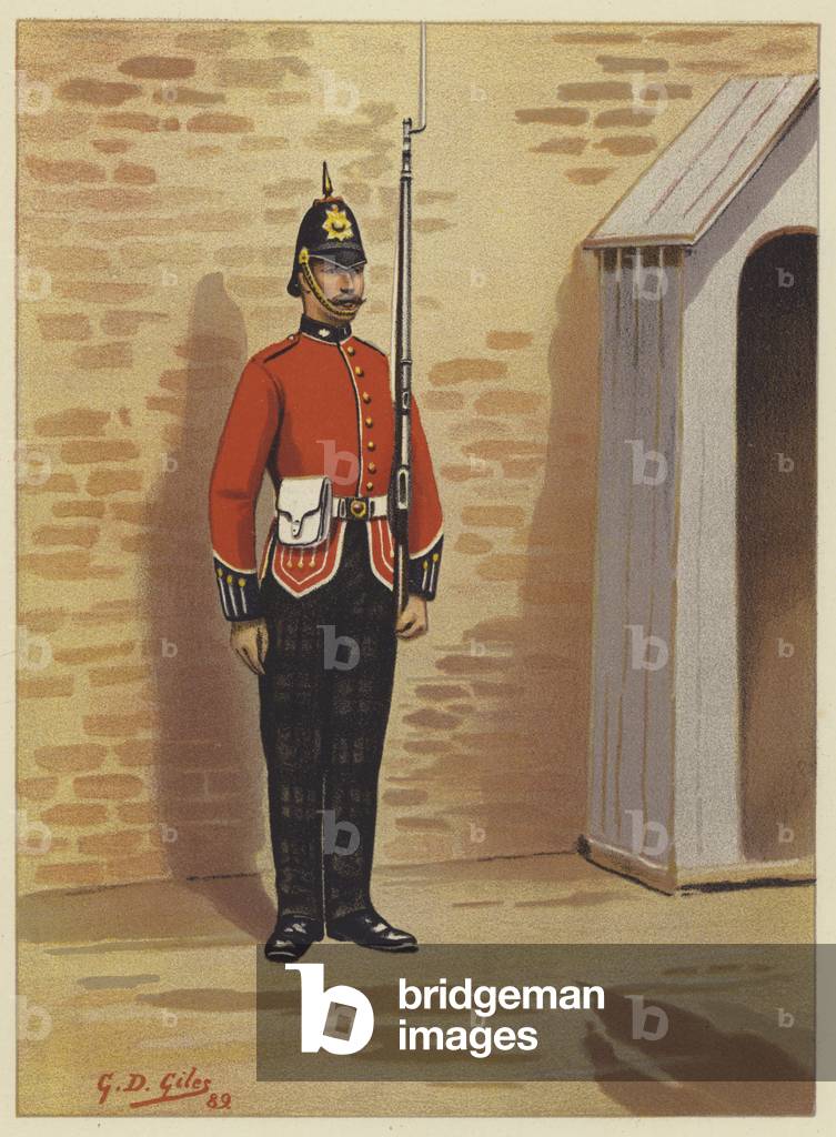 The 25th, King's Own Scottish Borderers (colour litho)
