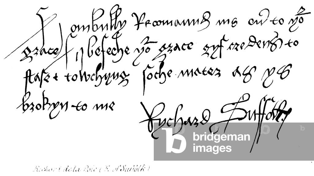 Richard de la Pole (E of Suffolk) (engraving)