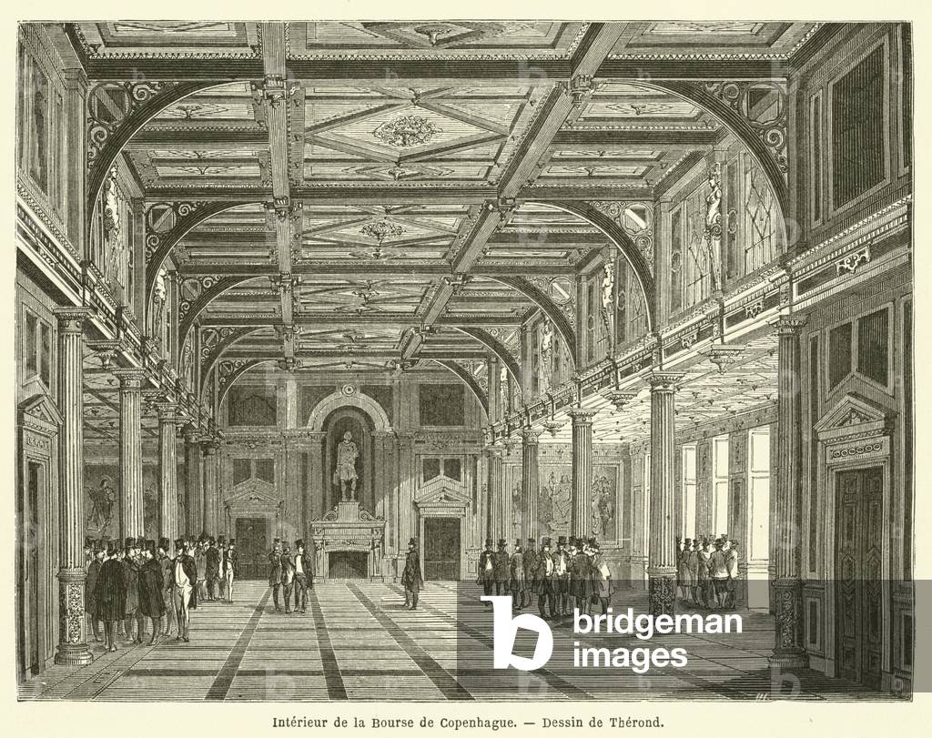 Interieur de la Bourse de Copenhague (engraving)