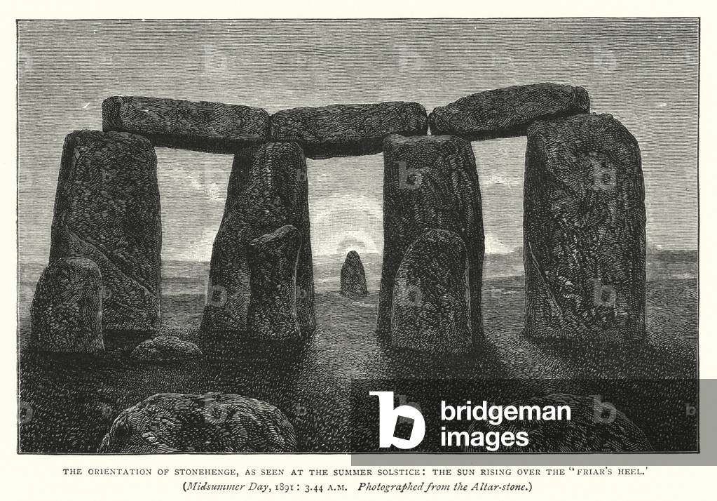 The Orientation of Stonehenge, as seen at the Summer Solstice, the Sun Rising over the 