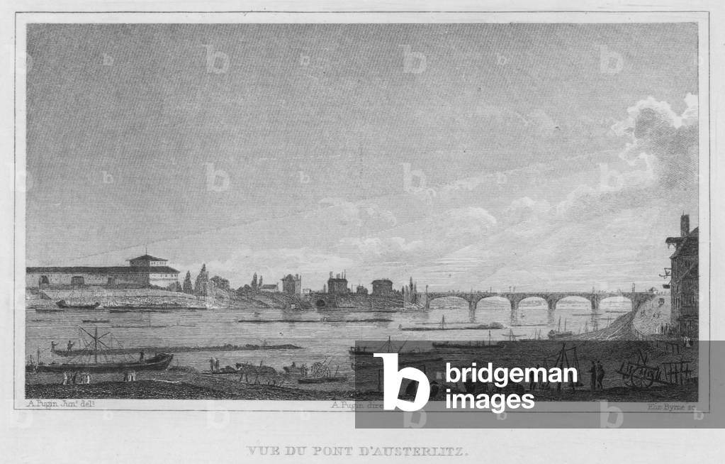 Paris, Vue Du Pont D'Austerlitz (engraving)