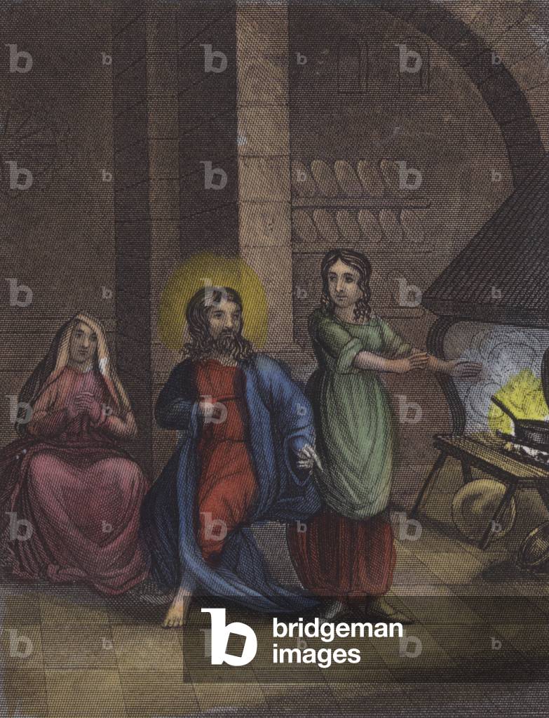 Illustration for Scripture History for the Improvement of Youth, c.1850 (coloured engraving)