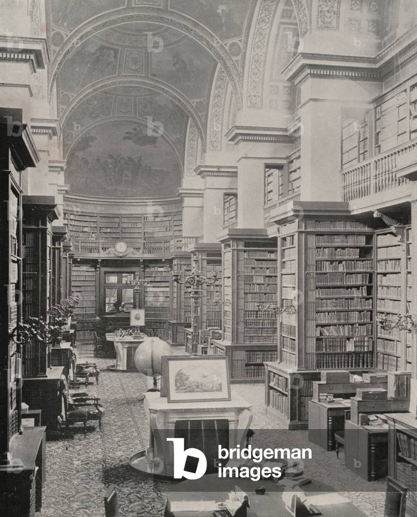 Paris: Bibliotheque of the Chamber of Deputies (b/w photo)