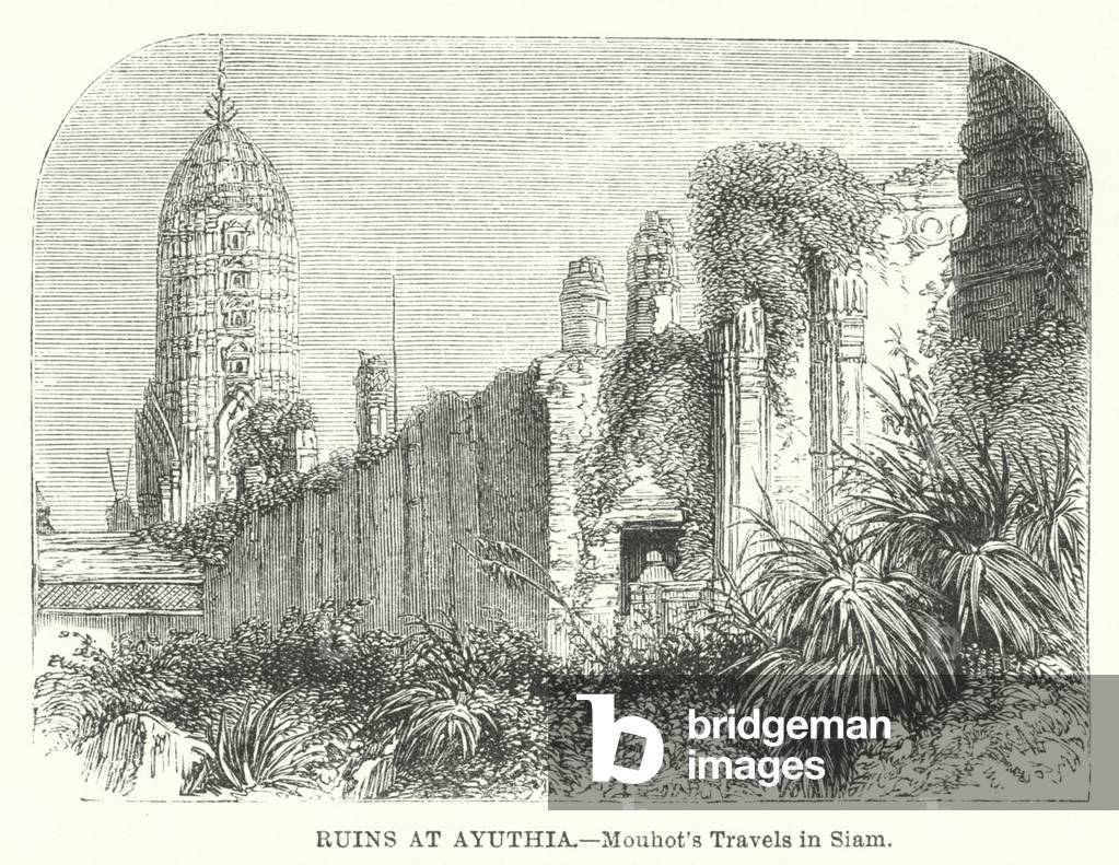 Ruins at Ayuthia (engraving)