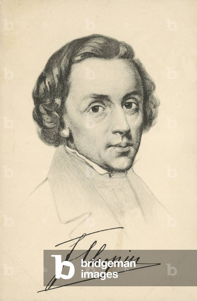 Portrait of Frederic Chopin, with signature (litho)