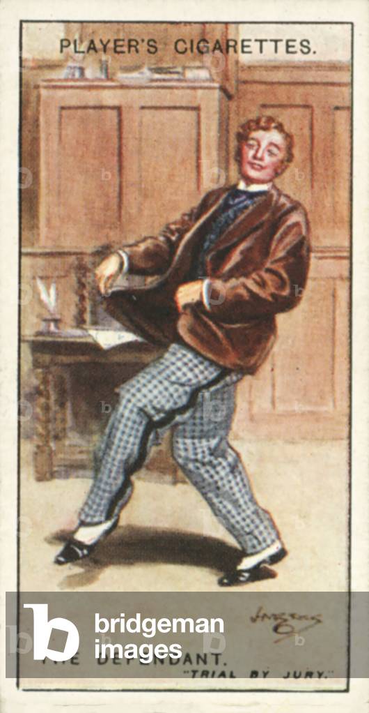 Gilbert and Sullivan, The Defendant, Trial By Jury (colour litho)