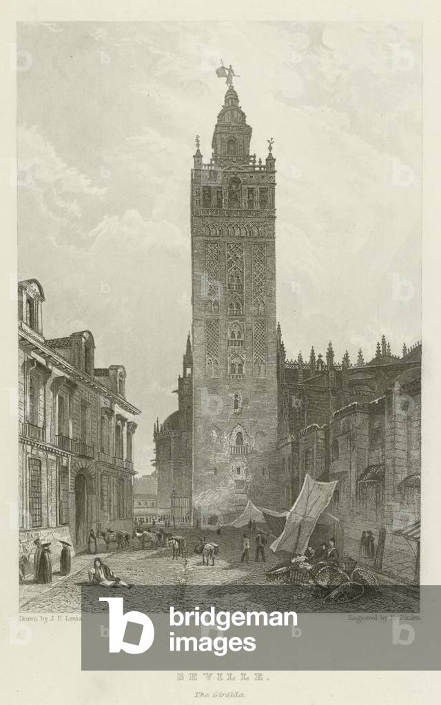 Seville, The Giralda (engraving)