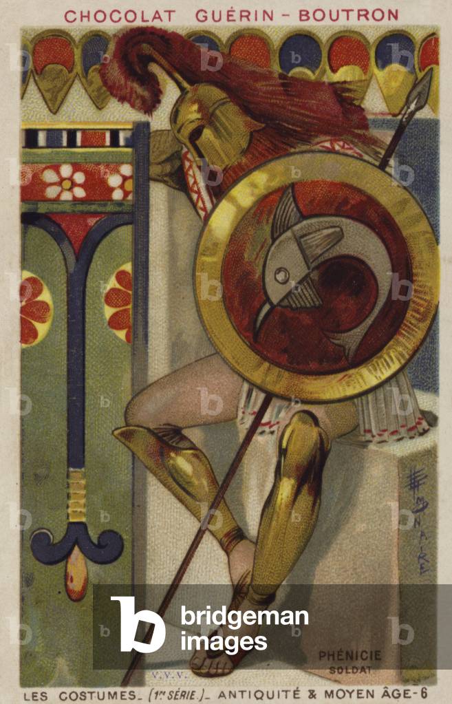 Phoenician soldier (chromolitho)
