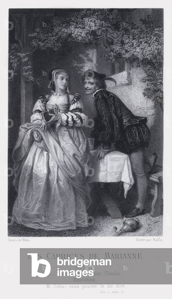 Les Caprices De Marianne, Octave (engraving)