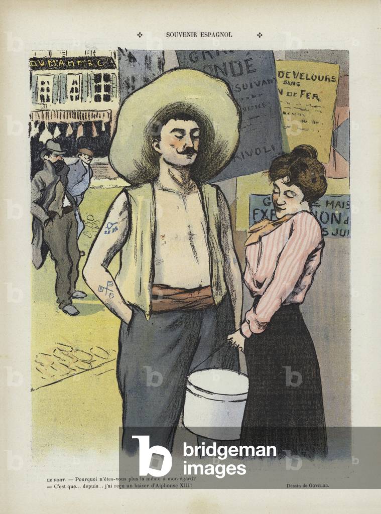 Illustration for Le Rire (colour litho)