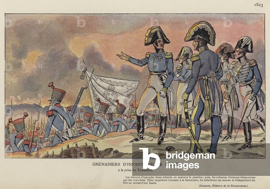 Grenadiers D'Infanterie De Ligne, 1823 (colour litho)