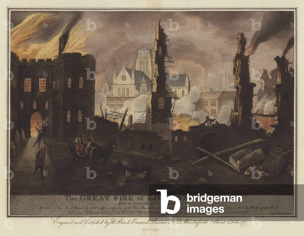 The Great Fire of London in the Year 1666 (engraving)