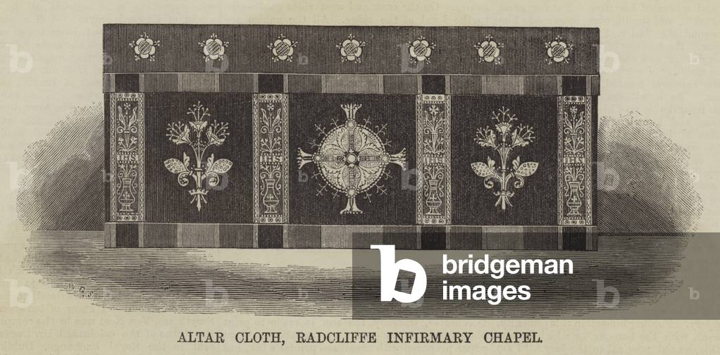 Altar Cloth, Radcliffe Infirmary Chapel (engraving)