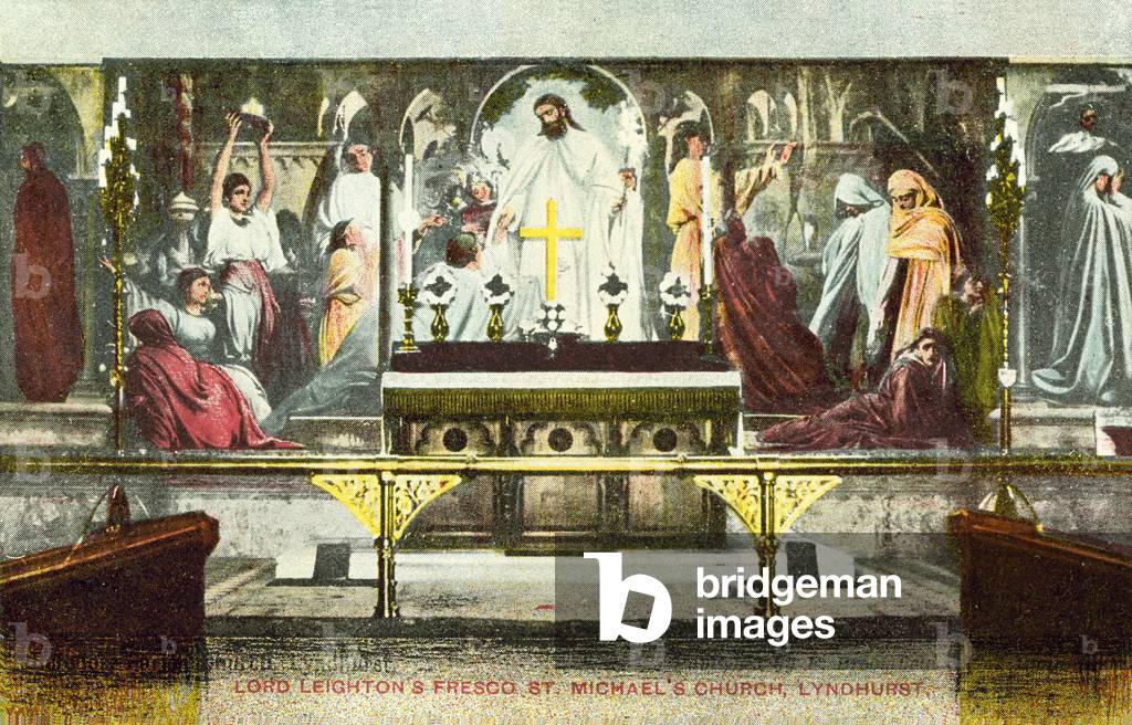 Lord Leighton's Fresco St. Michael's Church, Lyndhurst (colour photo)