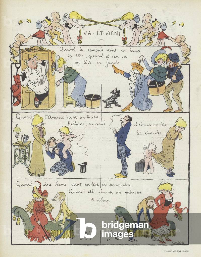 Illustration for Le Rire (colour litho)