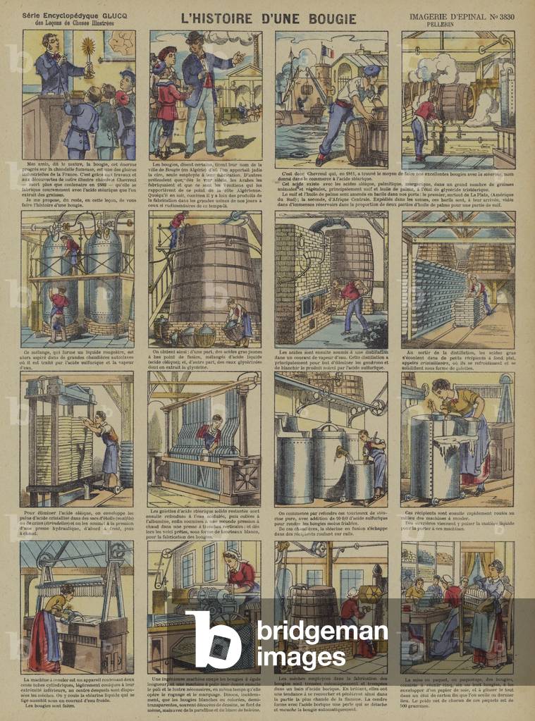 The story of a candle  (Epinal print)