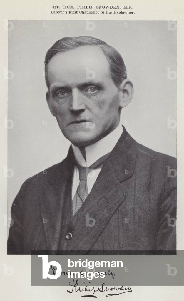 Right Honourable Philip Snowden, MP, Labour's First Chancellor of the Exchequer (b/w photo)
