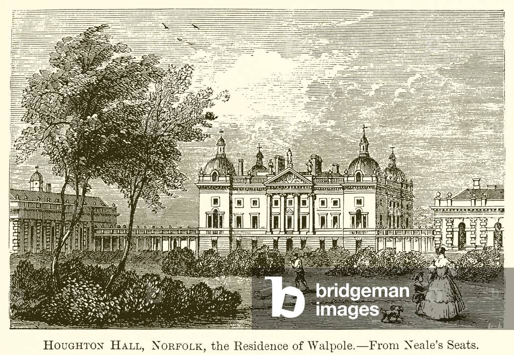 Houghton Hall, Norfolk, the Residence of Walpole (engraving)
