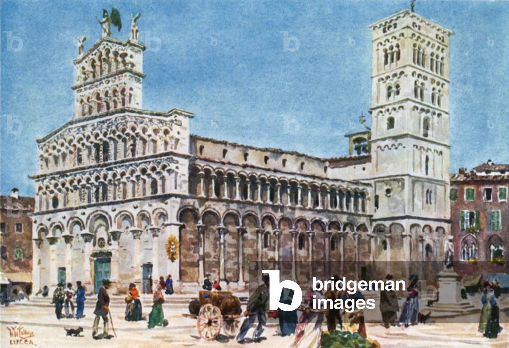 Lucca. S. Michele (colour litho)