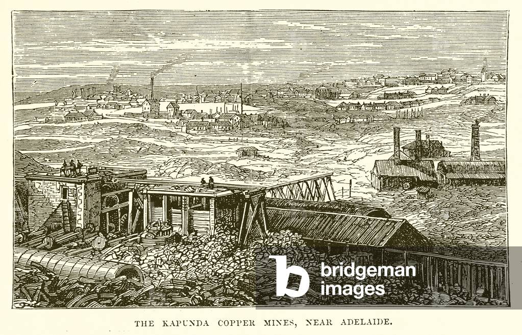 The Kapunda Copper Mines, near Adelaide (engraving)