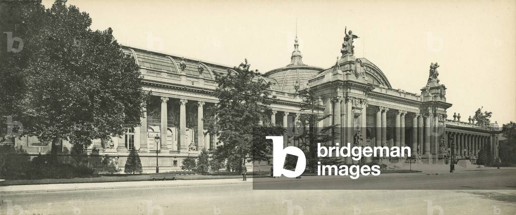 Paris, Le Grand-Palais des Champs-Elysees, Great Palace of Champs Elysees (b/w photo)