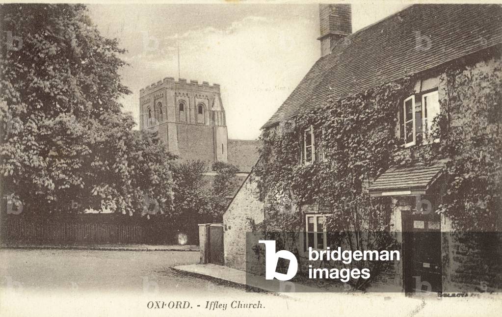 Oxford, Iffley Church (b/w photo)