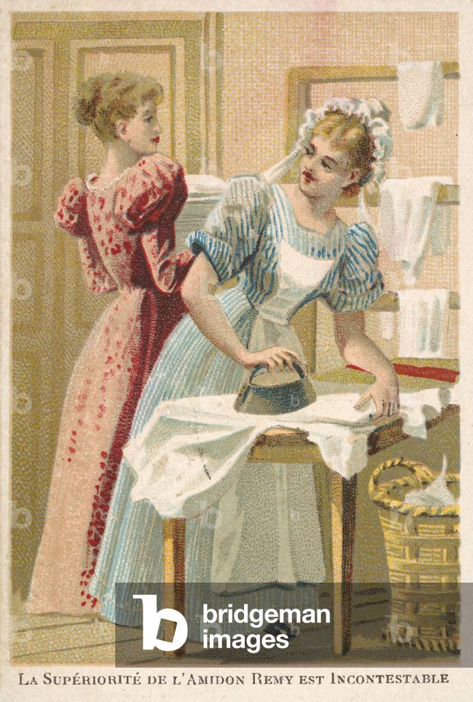 Women ironing (chromolitho)