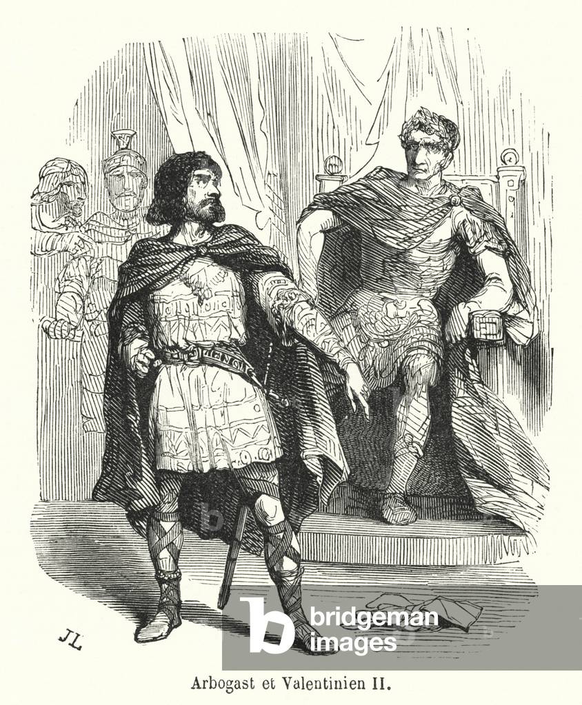 Arbogast et Valentinien II (engraving)