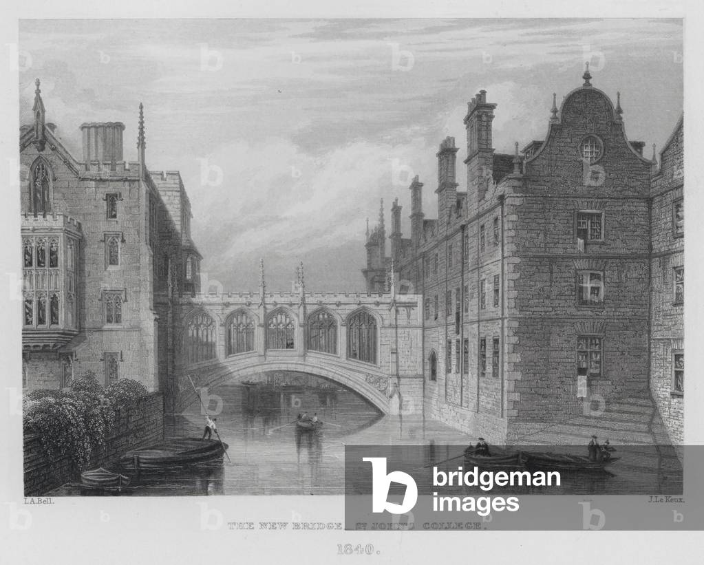 The New Bridge, St John's College, 1840 (engraving)