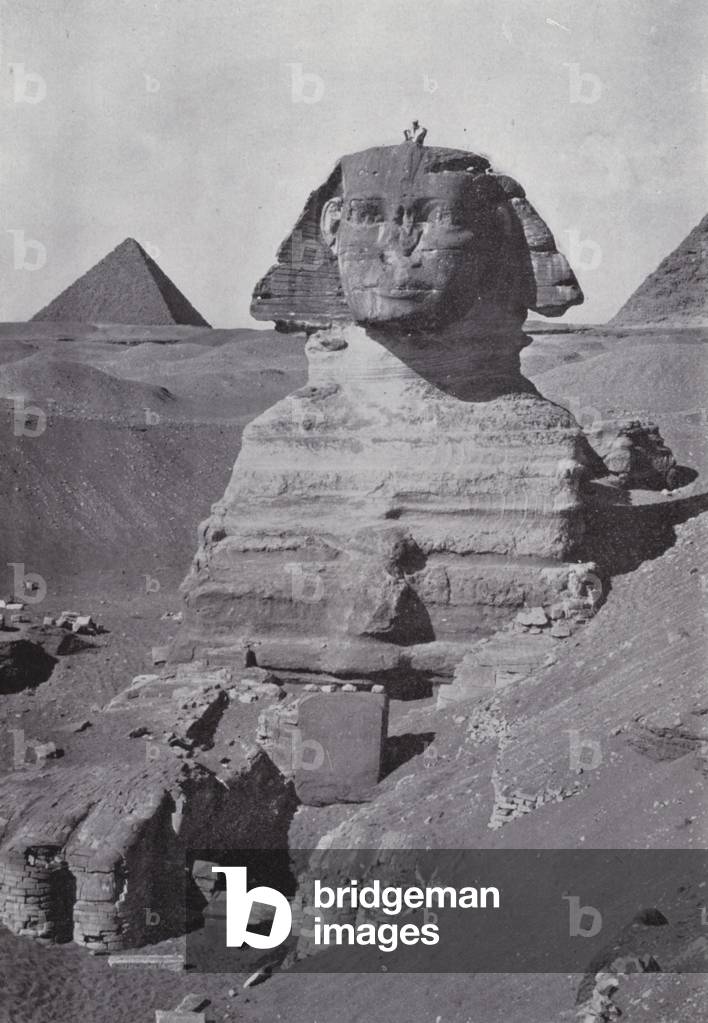 Egypt: The Sphynx (b/w photo)