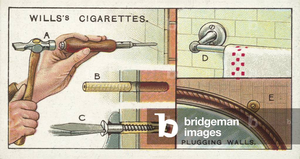 Household Hints, Plugging Walls (chromolitho)