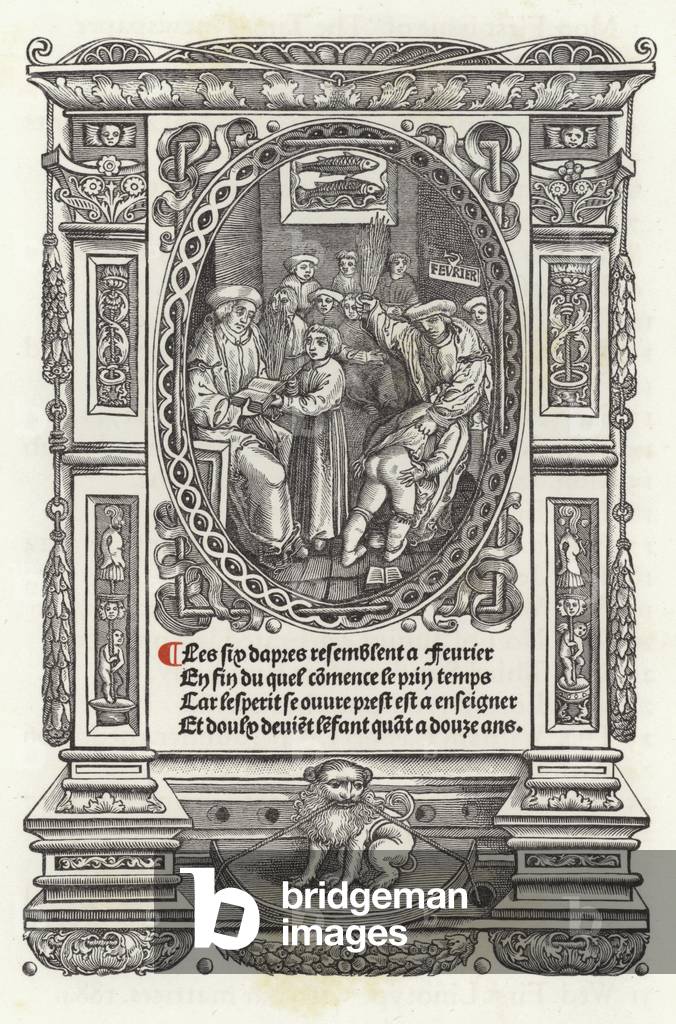 The Twelve Ages of Man: February (litho)