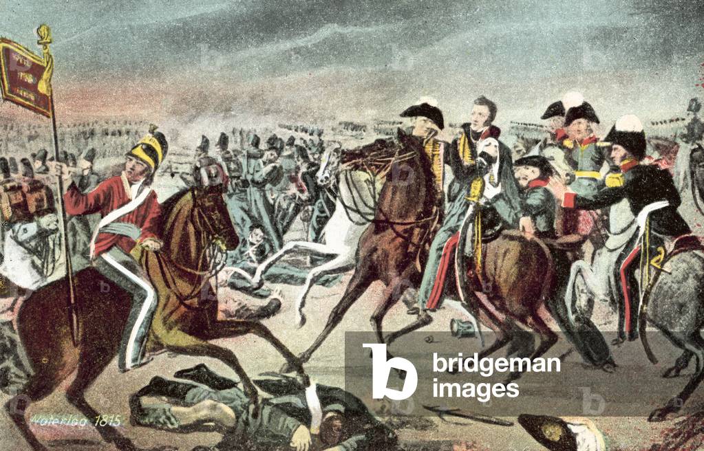Waterloo 1815, The prince of Orange (colour litho)