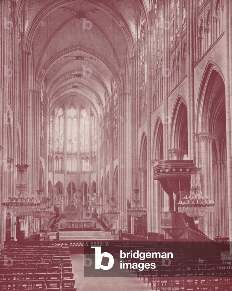 Paris: Cathedral, or Basilica, of St Denis (b/w photo)