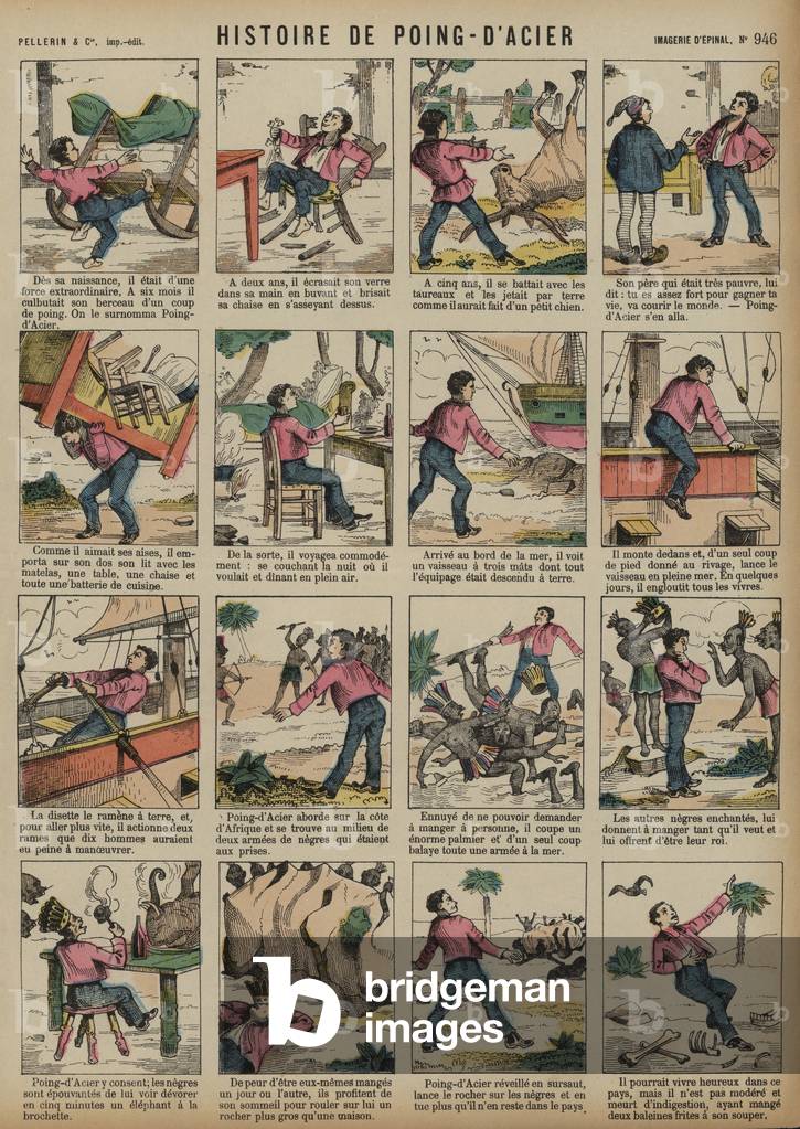The story of Steel Fist (coloured engraving)