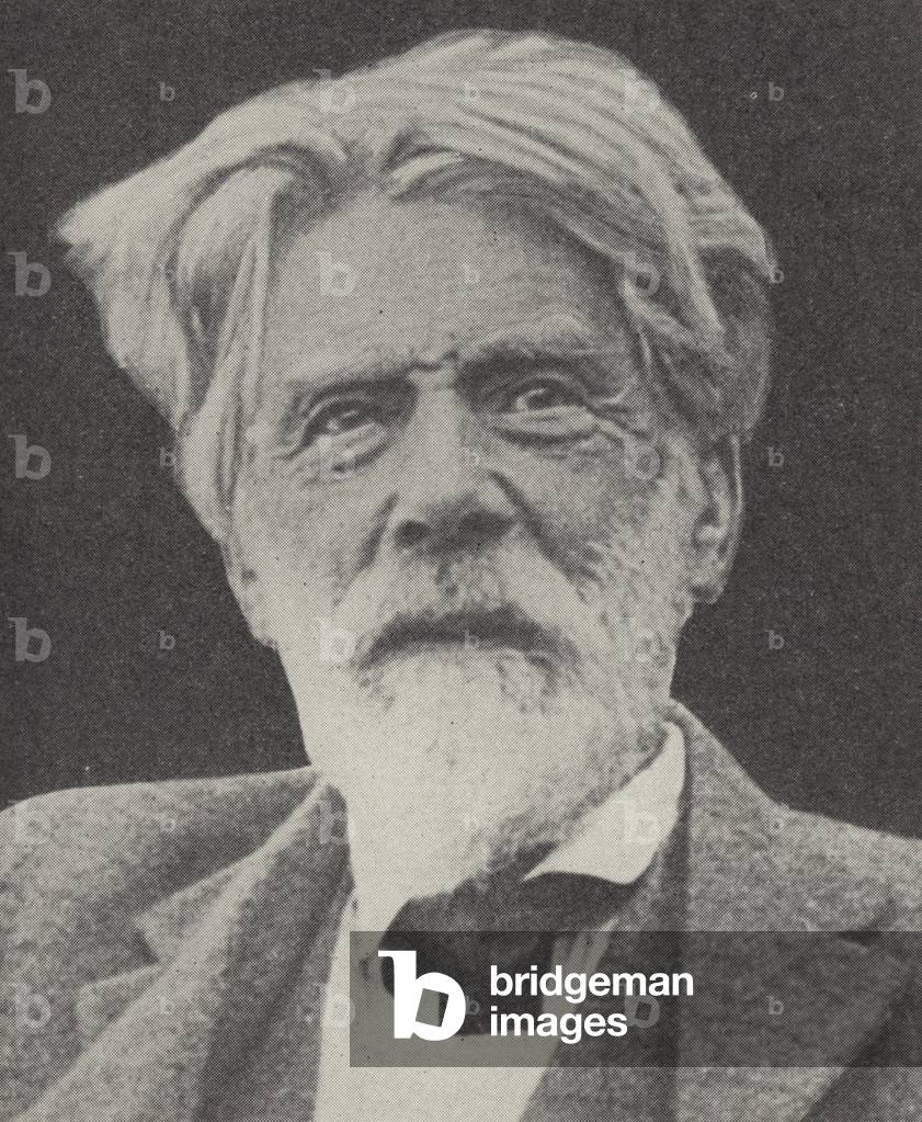 Robert Bridges, English poet (b/w photo)