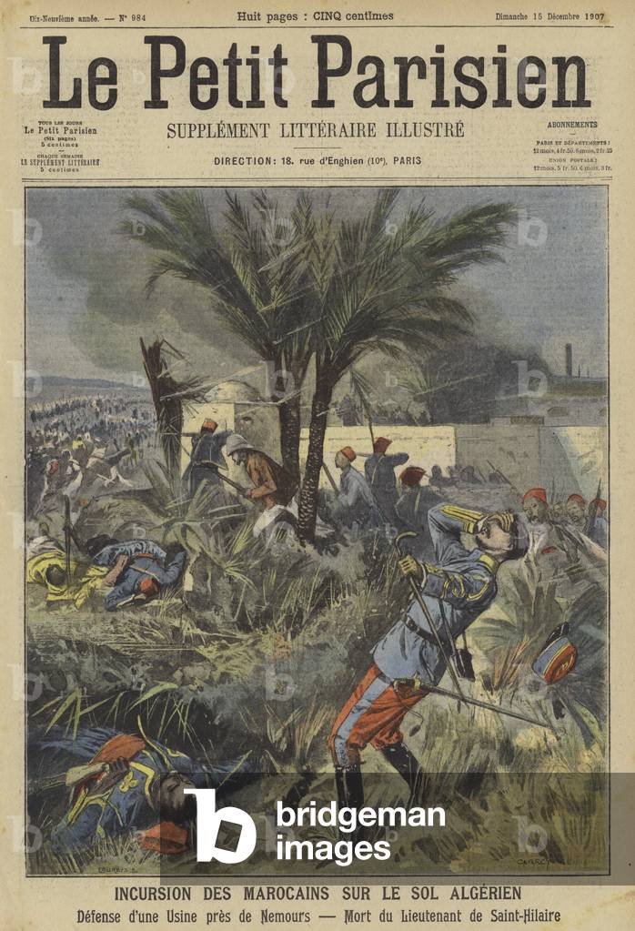 Incursion by Moroccans into Algeria (colour litho)