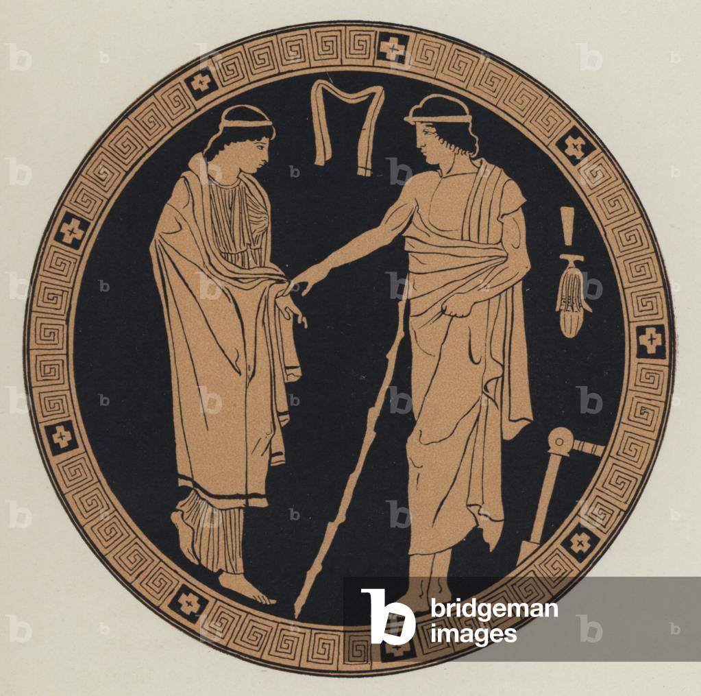 Phaedria and the Music Girl (colour litho)