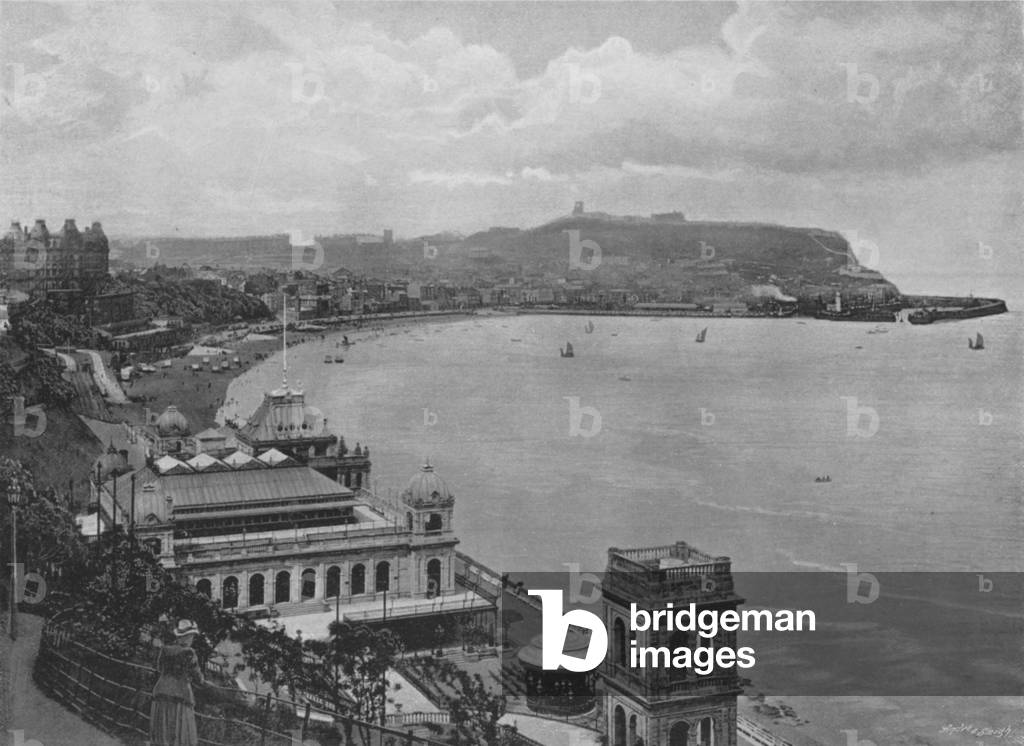 Scarborough, the South Bay and Spa (b/w photo)