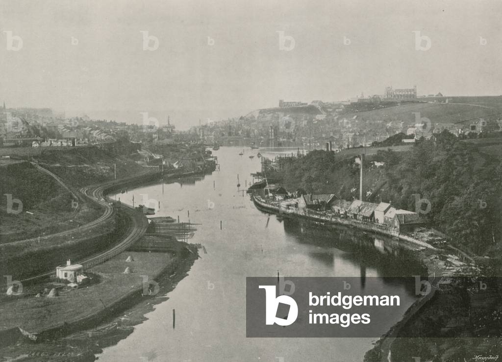 Whitby, General View of the Town (b/w photo)