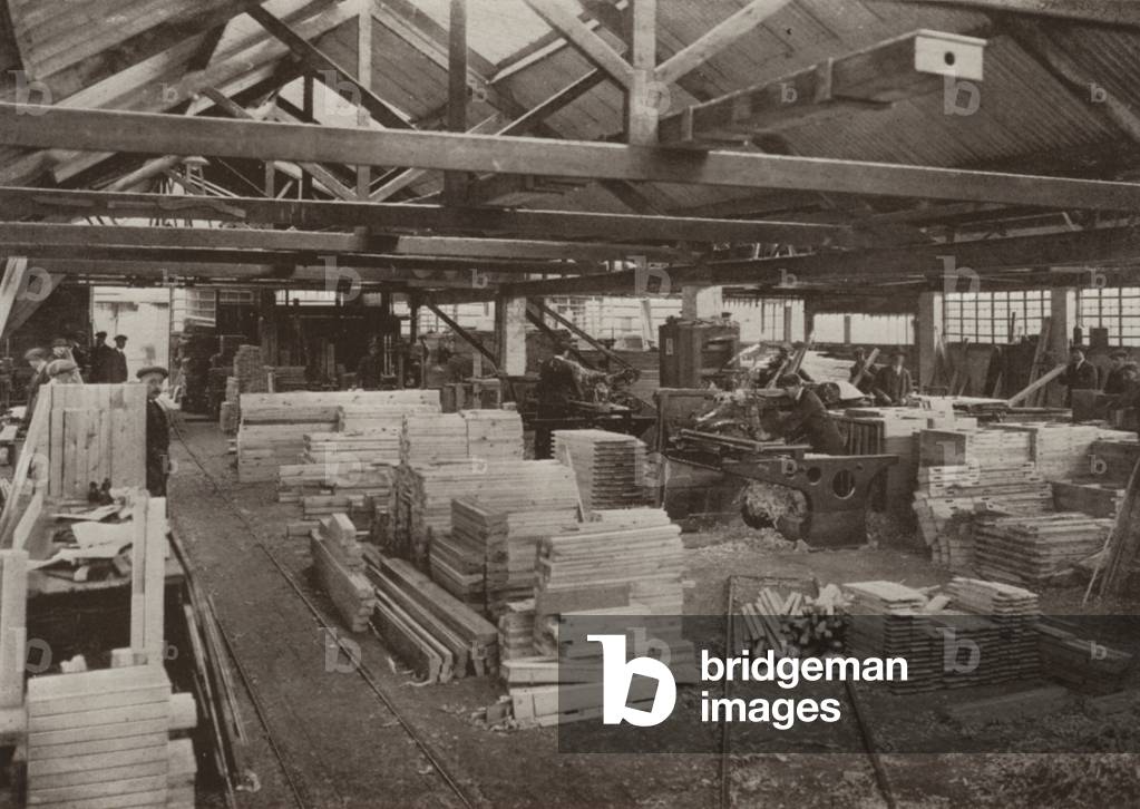 Joinery factory, Burton-on-Trent: View of joiners' machine shop no 2 (b/w photo)