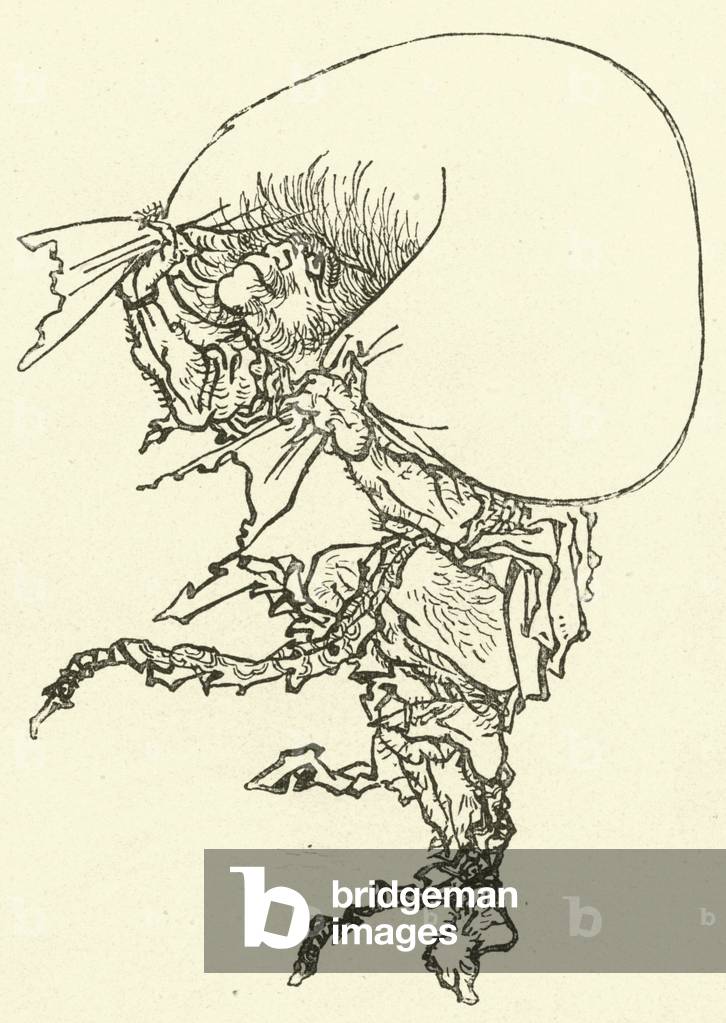 The God of Winds, according to the Japanese (engraving)