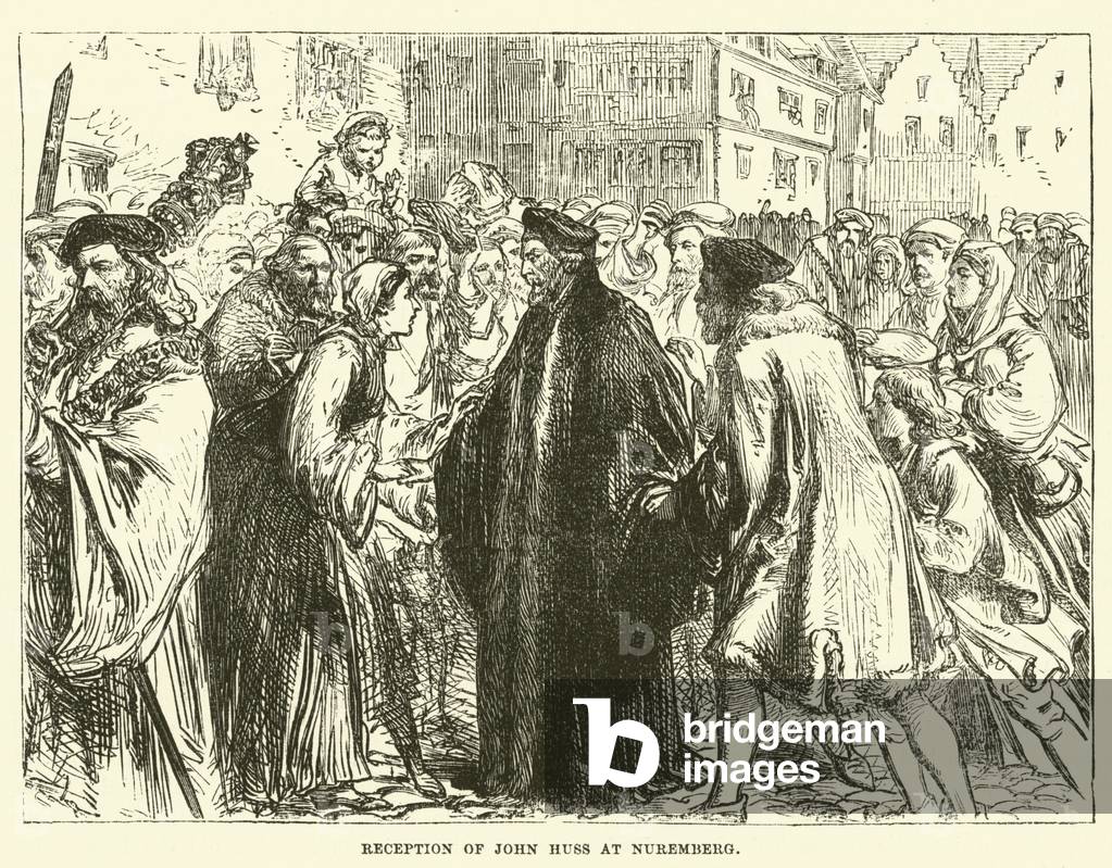 Reception of John Huss at Nuremberg (engraving)
