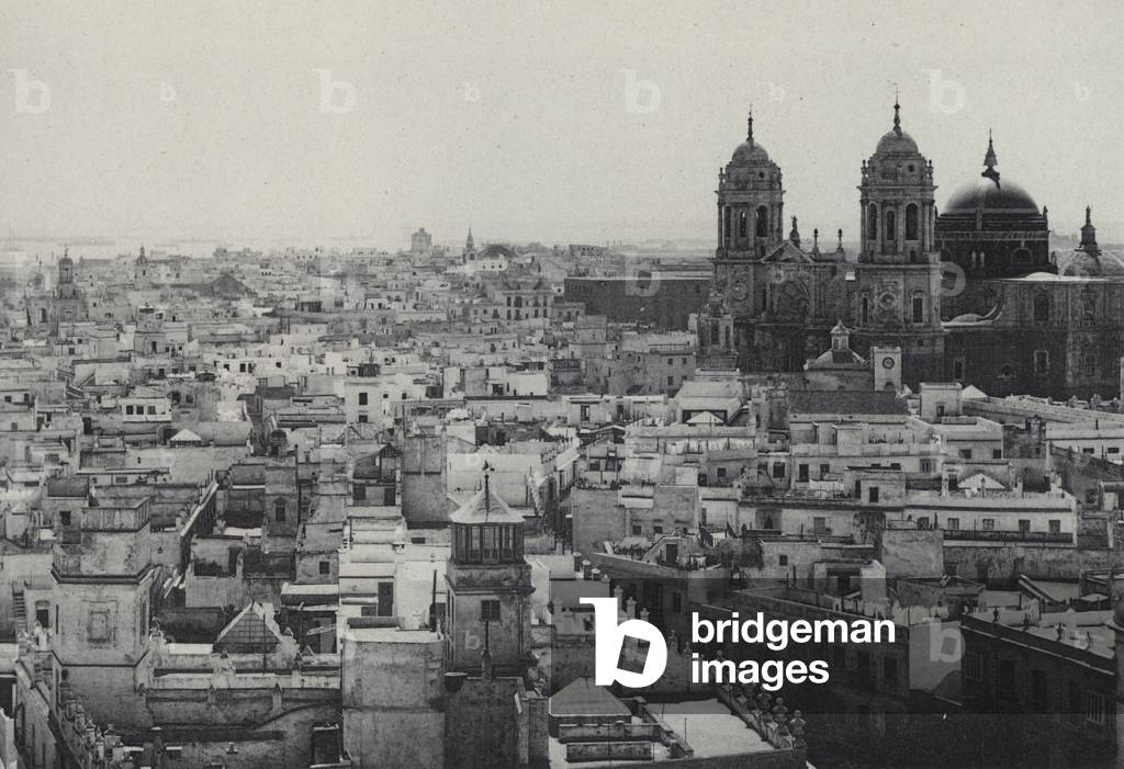 Cadiz: Vista Desde la Torre de Tavira (b/w photo)